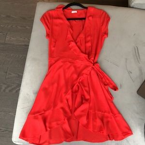Sunday Best wrap dress in bright red size 4